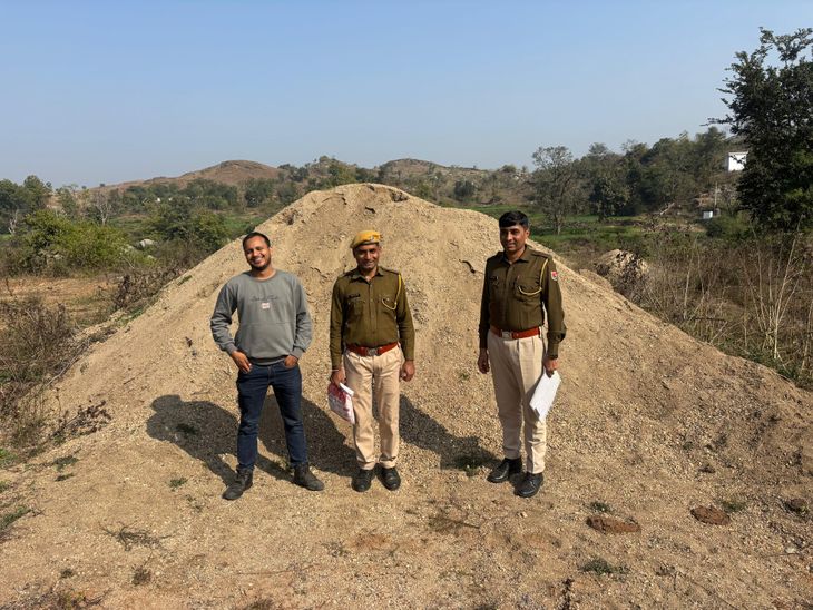 Gingla police seized 80 tonnes of illegal gravel | गींगला पुलिस ने 80 टन अवैध बजरी जब्त की: मौके पर ही प्रकरण दर्ज, पुलिस और खनिज विभाग की संयुक्त टीम की कार्रवाई – Salumber News