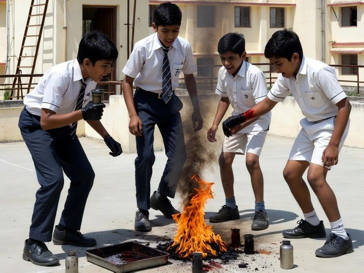 Odisha School Thinner Fire Tragedy; Student Burnt | Rayagada News | ओडिशा के स्कूल में थिनर से आग, 4 छात्र झुलसे: चपरासी का बेटा एक्सपेरिमेंट दिखा रहा था, घायल की मां बोलीं- जानबूझकर जलाया