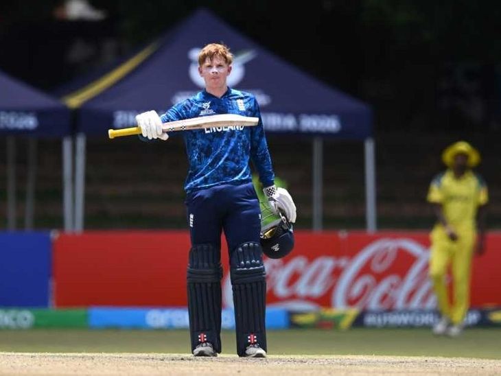 इंग्लैंड तीसरी बार अंडर-19 वर्ल्ड कप के फाइनल में:डिफेंडिंग चैंपियन ऑस्ट्रेलिया को 27 रन से हराया, कप्तान थॉमस रयू का शतक