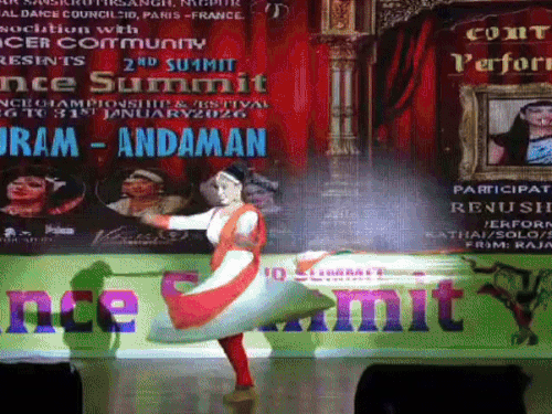 अंडमान में भारतीय शास्त्रीय नृत्य की गूंज:कोटा की रेनू ने एशियन डांस समिट में बिखेरा राजस्थानी घुंघरू का जादू